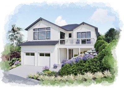 Christopherson Builders Plan 27X - Farmhouse Rendering