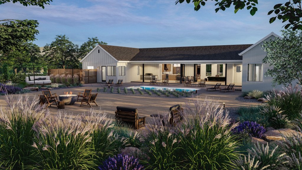 Kenwood Custom Home Rendering Back