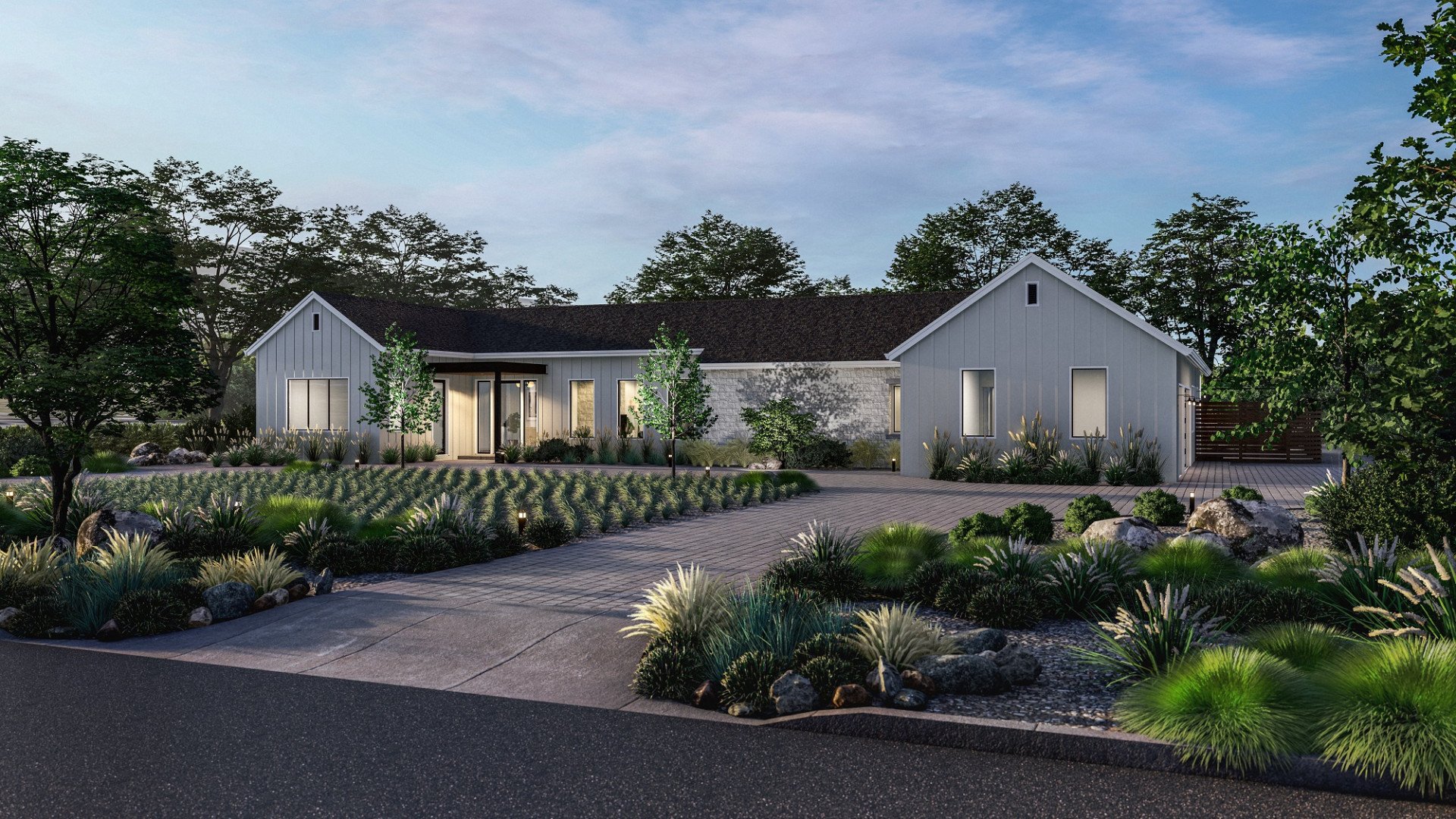 Kenwood Custom Home Rendering Front Kenwood Custom Home Rendering Front